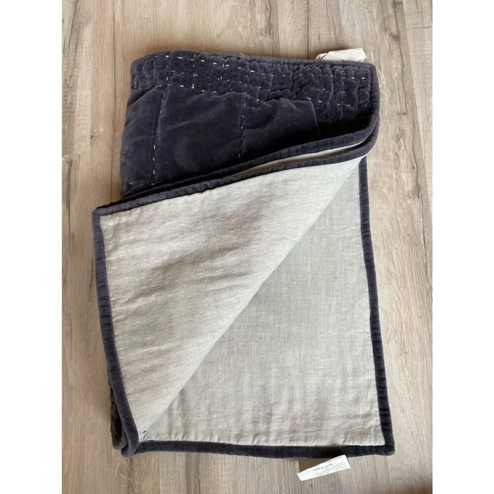 Pottery Barn Velvet quilted Bed Pillow Shams